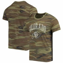 Alternative Apparel Men's Camo Colorado Buffaloes Arch Logo Tri-Blend T-Shirt