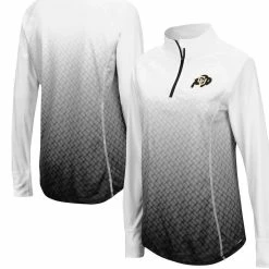 Colosseum Women's Black Colorado Buffaloes Magic Ombre Quarter-Zip Raglan Jacket