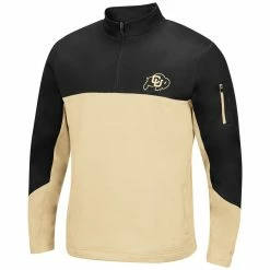 Colosseum Men's Black/Gold Colorado Buffaloes Triple Dog Dare Quarter-Zip Jacket -Pro Standard Shop DSCO1137450600 1007 ALT2