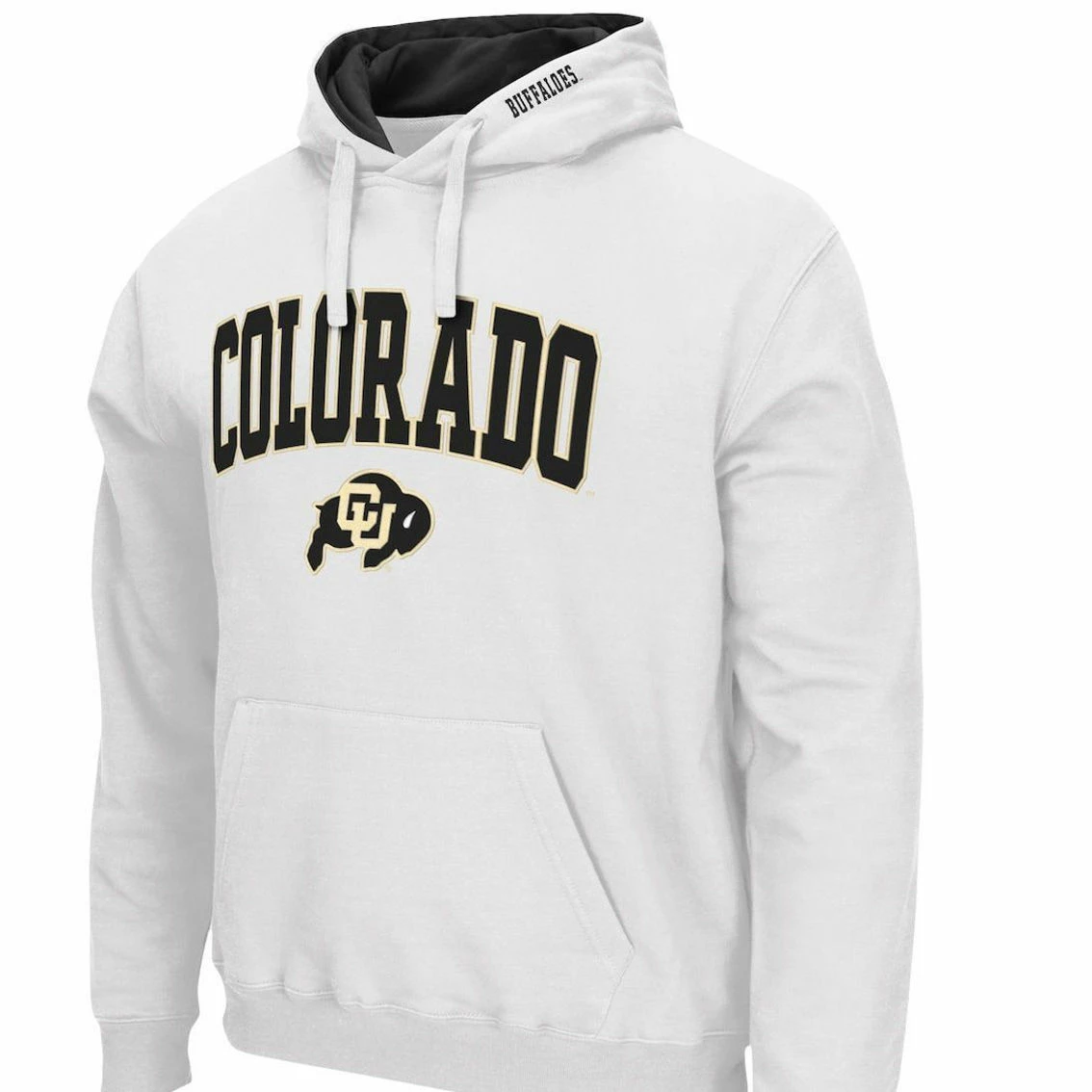 Colosseum Men's White Colorado Buffaloes Arch & Logo 3.0 Pullover Hoodie 3 Colosseum Men's White Colorado Buffaloes Arch & Logo 3.0 Pullover Hoodie - Image 3