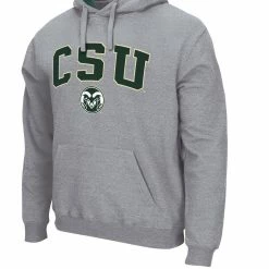 Men's Colosseum Heathered Gray Colorado State Rams Arch And Logo Pullover Hoodie -Pro Standard Shop DSCO1137453128 1927 ALT2