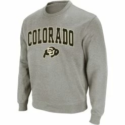 Colosseum Men's Heather Gray Colorado Buffaloes Arch & Logo Crew Neck Sweatshirt 6 Colosseum Men's Heather Gray Colorado Buffaloes Arch & Logo Crew Neck Sweatshirt -Pro Standard Shop DSCO1137453670 1927 ALT2
