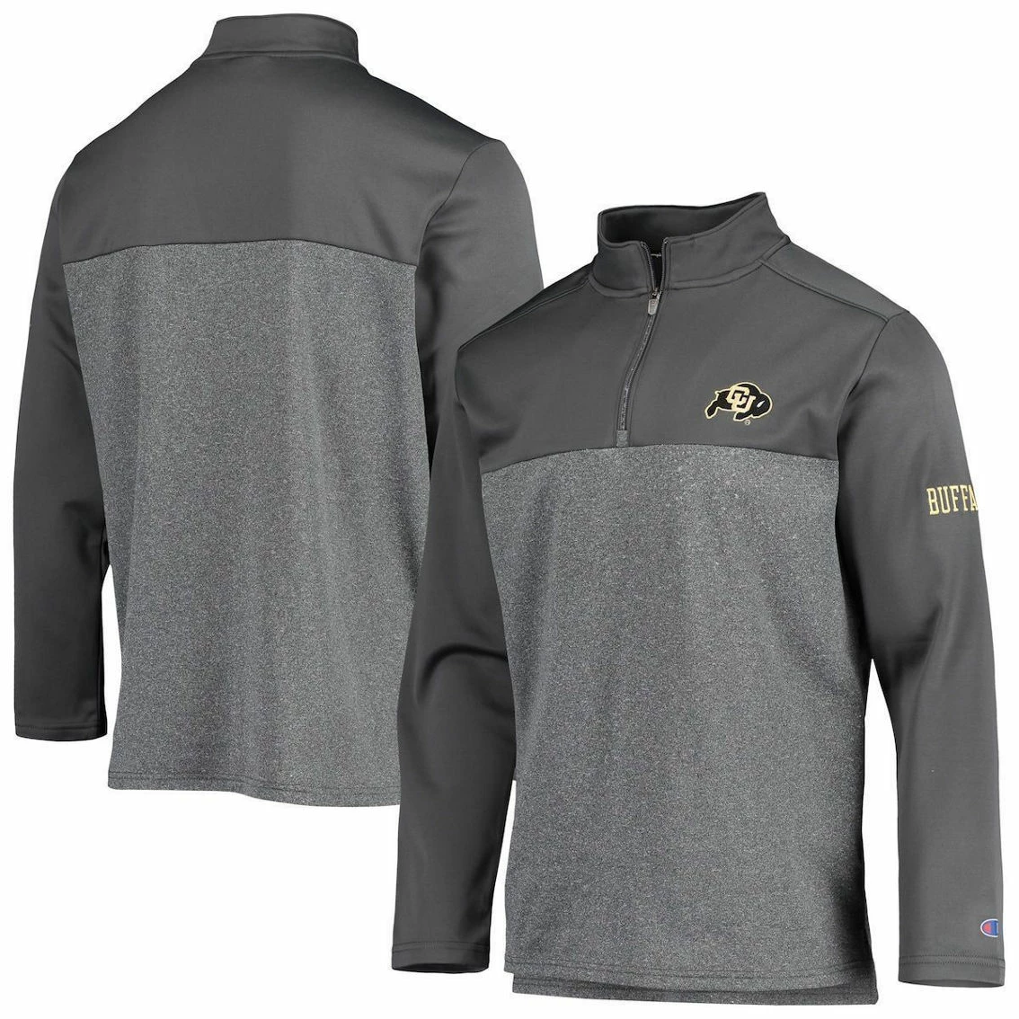 Champion Men's Black Colorado Buffaloes Gameday Quarter-Zip Jacket 1 Champion Men's Black Colorado Buffaloes Gameday Quarter-Zip Jacket