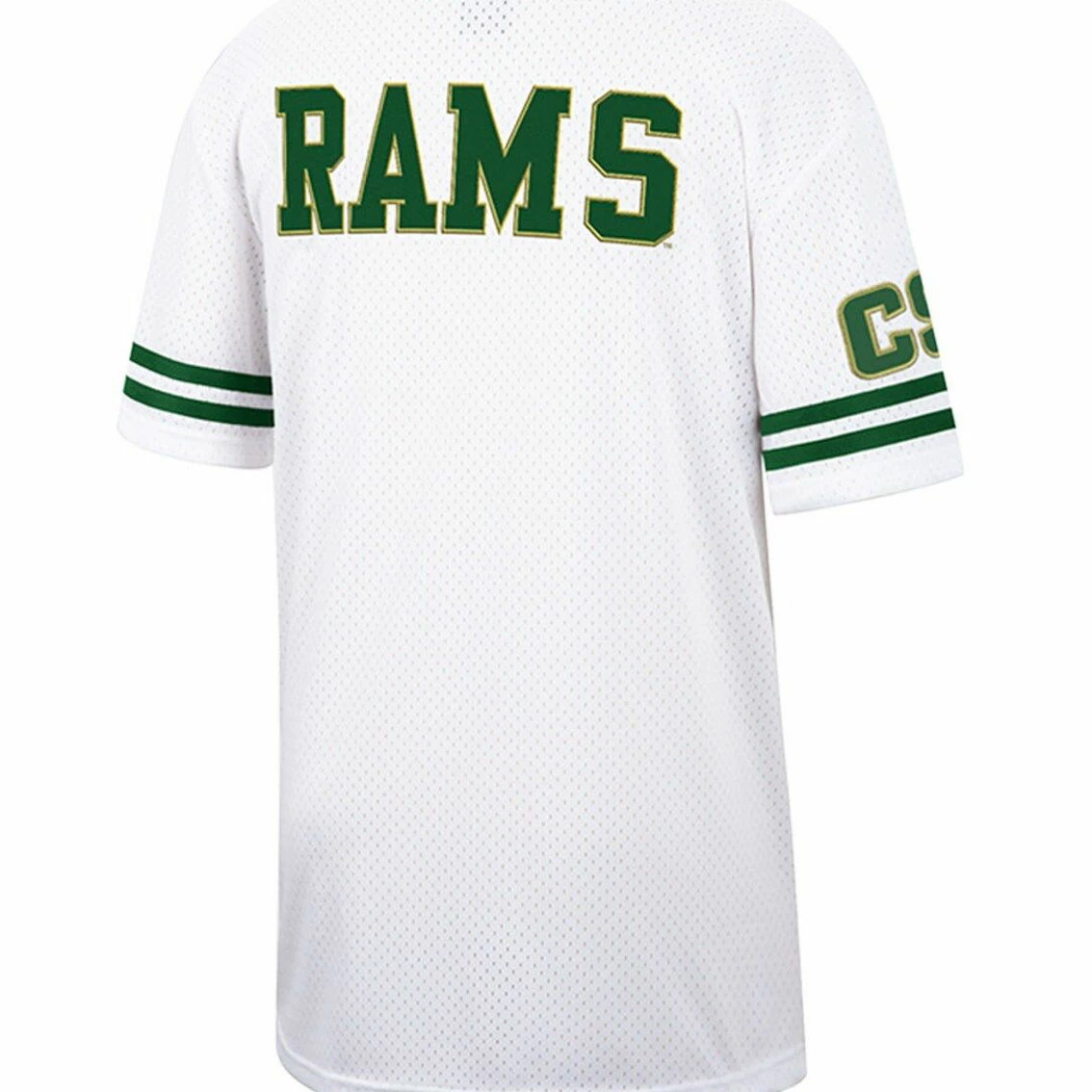 Men's Colosseum White Colorado State Rams Free Spirited Mesh Button-Up Baseball Jersey 4 Men's Colosseum White Colorado State Rams Free Spirited Mesh Button-Up Baseball Jersey - Image 4