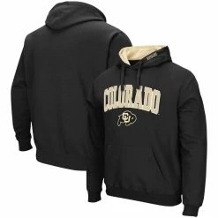 Colosseum Men's Black Colorado Buffaloes Arch & Logo 3.0 Pullover Hoodie