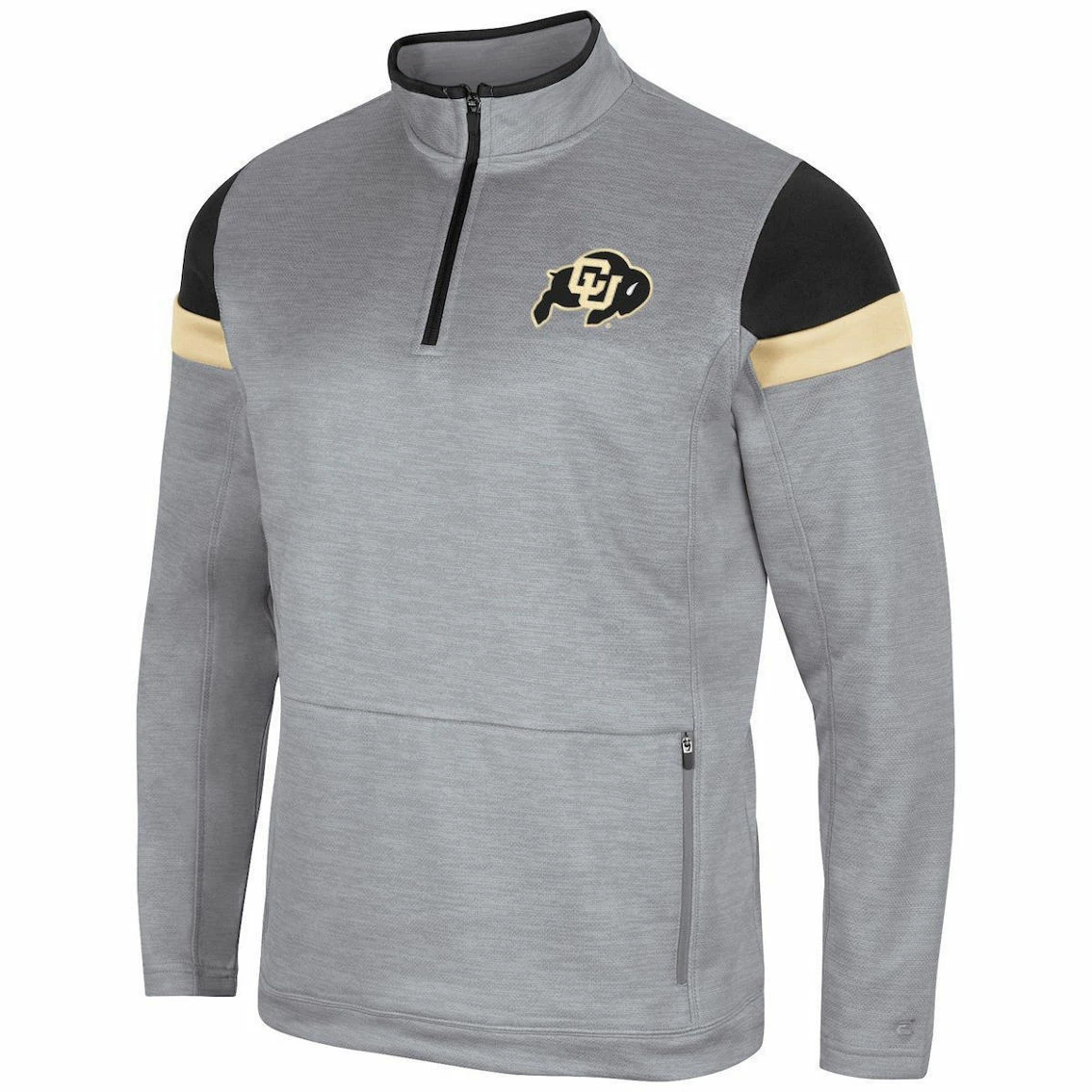 Colosseum Men's Gray Colorado Buffaloes Bingo Quarter-Zip Jacket 3 Colosseum Men's Gray Colorado Buffaloes Bingo Quarter-Zip Jacket - Image 3