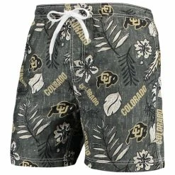 Wes & Willy Men's Black Colorado Buffaloes Vintage Floral Swim Trunks -Pro Standard Shop DSCO1138395993 1007 ALT2