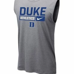 Nike Men's Heathered Gray Duke Blue Devils Wordmark Drop Legend Performance Tank Top -Pro Standard Shop DSCO1138396295 4102 ALT2