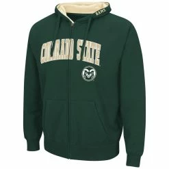 Colosseum Men's Green Colorado State Rams Arch & Logo 3.0 Full-Zip Hoodie -Pro Standard Shop DSCO1138408365 2041 ALT2