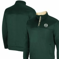 Men's Colosseum Green Colorado State Rams No Tomorrow Quarter-Zip Jacket