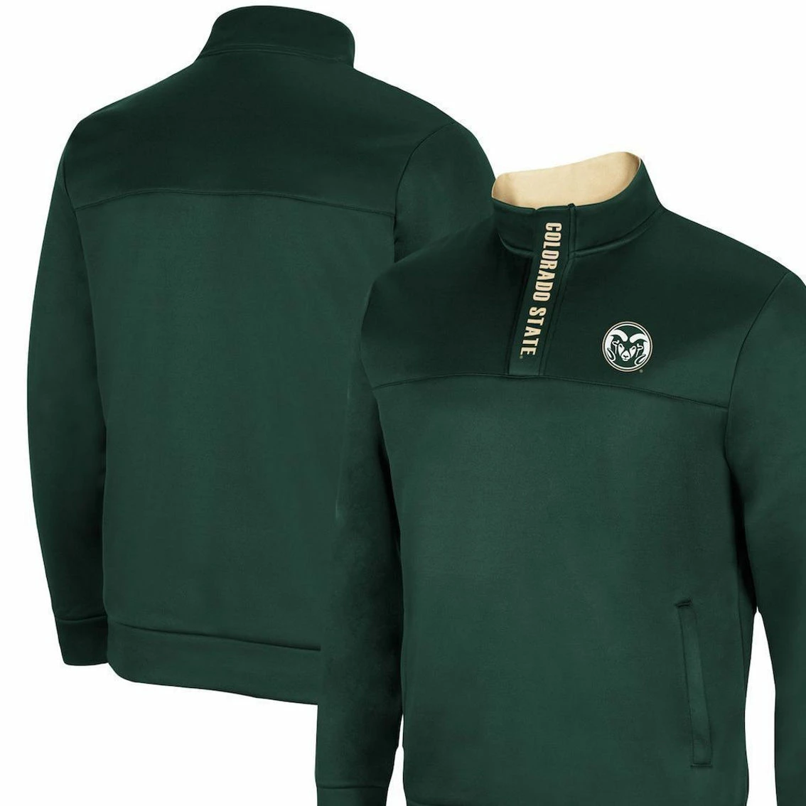 Men's Colosseum Green Colorado State Rams No Tomorrow Quarter-Zip Jacket 2 Men's Colosseum Green Colorado State Rams No Tomorrow Quarter-Zip Jacket - Image 2