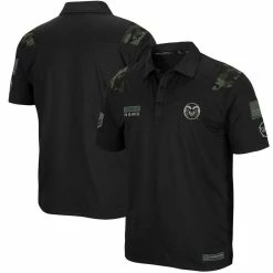 Colosseum Men's Black Colorado State Rams OHT Military Appreciation Sierra Polo