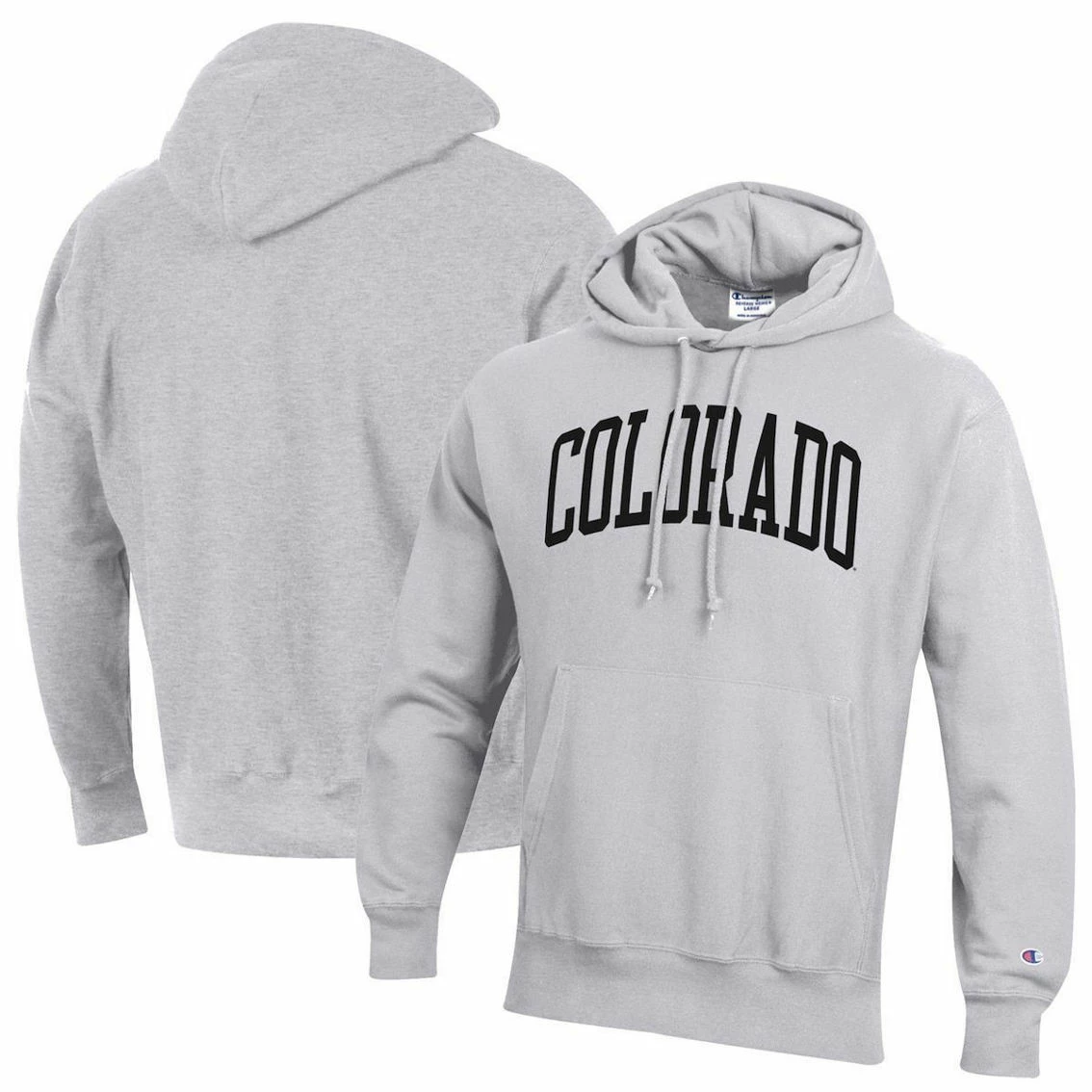 Champion Men's Heathered Gray Colorado Buffaloes Team Arch Reverse Weave Pullover Hoodie 1 Champion Men's Heathered Gray Colorado Buffaloes Team Arch Reverse Weave Pullover Hoodie