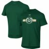 Under Armour Men's Green Colorado State Rams Logo Stripe Performance Raglan T-Shirt