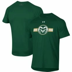Under Armour Men's Green Colorado State Rams Logo Stripe Performance Raglan T-Shirt