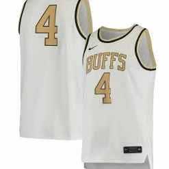 Nike Men's #4 White Colorado Buffaloes Replica Basketball Jersey