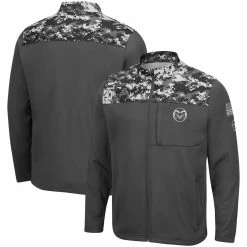 Colosseum Men's Charcoal Colorado State Rams OHT Military Appreciation Digi Camo Full-Zip Jacket