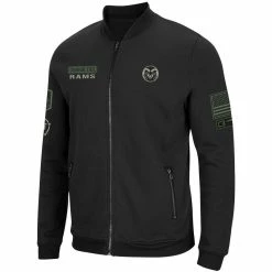 Colosseum Men's Black Colorado State Rams OHT Military Appreciation High-Speed Bomber Full-Zip Jacket -Pro Standard Shop DSCO1140607886 1007 ALT2