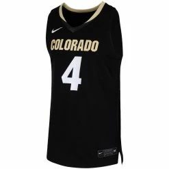 Nike Men's #4 Black Colorado Buffaloes Team Replica Basketball Jersey -Pro Standard Shop DSCO1140608242 1007 ALT2