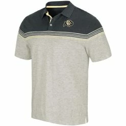 Colosseum Men's Oatmeal/Black Colorado Buffaloes Hill Valley Polo -Pro Standard Shop DSCO1140609825 PH23 ALT2