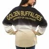 Spirit Jersey Women's Black Colorado Buffaloes Ombre Long Sleeve Dip-Dyed