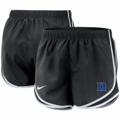 Nike Women's Black Duke Blue Devils Team Tempo Performance Shorts