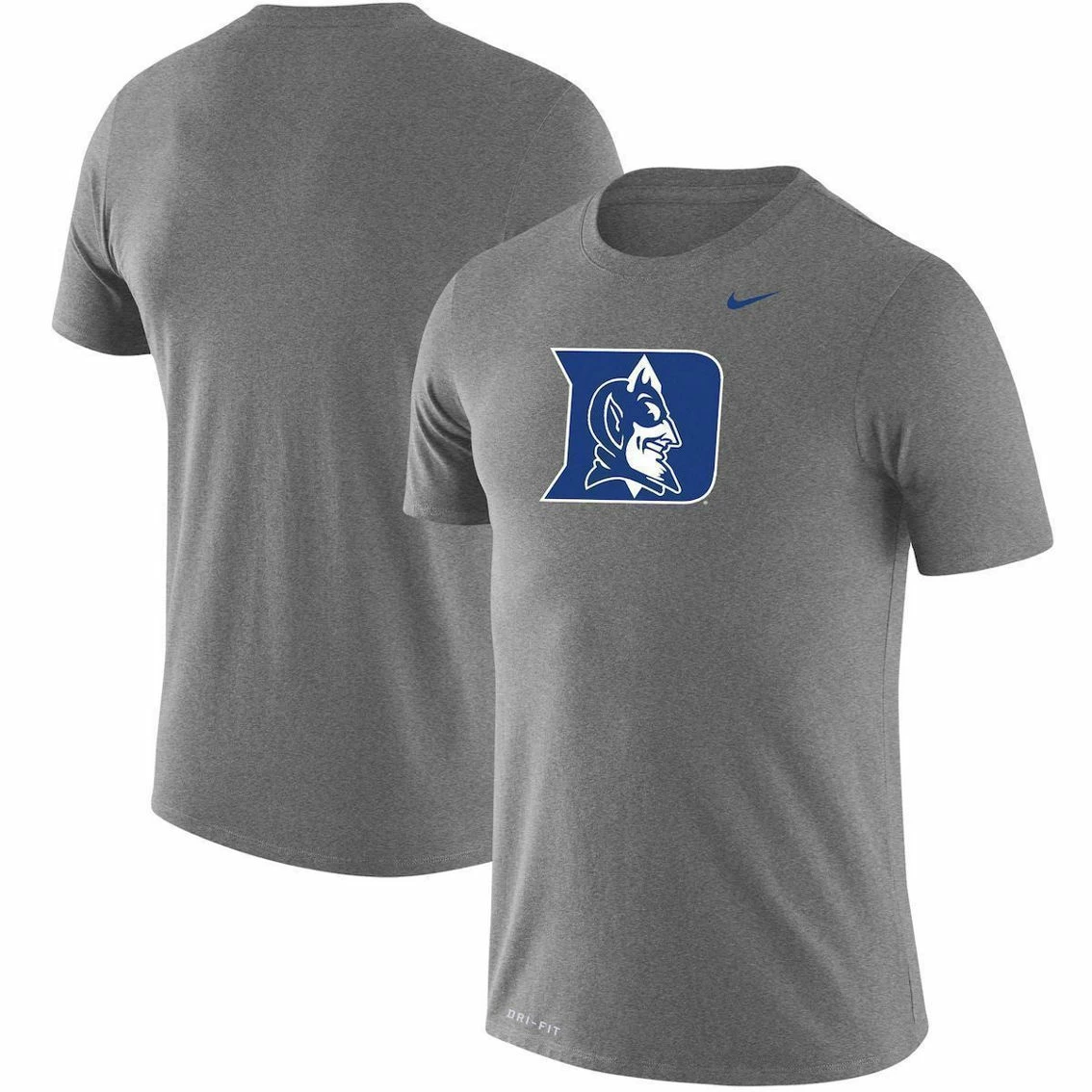 Nike Men's Heathered Gray Duke Blue Devils School Logo Legend Performance T-Shirt 2 Nike Men's Heathered Gray Duke Blue Devils School Logo Legend Performance T-Shirt - Image 2