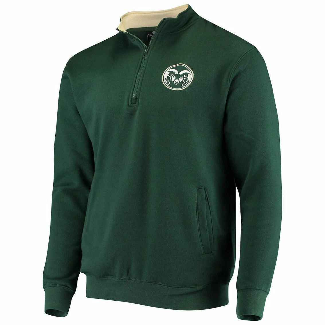 Colosseum Men's Green Colorado State Rams Tortugas Logo Quarter-Zip Pullover Jacket 3 Colosseum Men's Green Colorado State Rams Tortugas Logo Quarter-Zip Pullover Jacket - Image 3