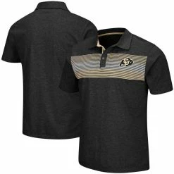 Colosseum Men's Black Colorado Buffaloes Logan Polo