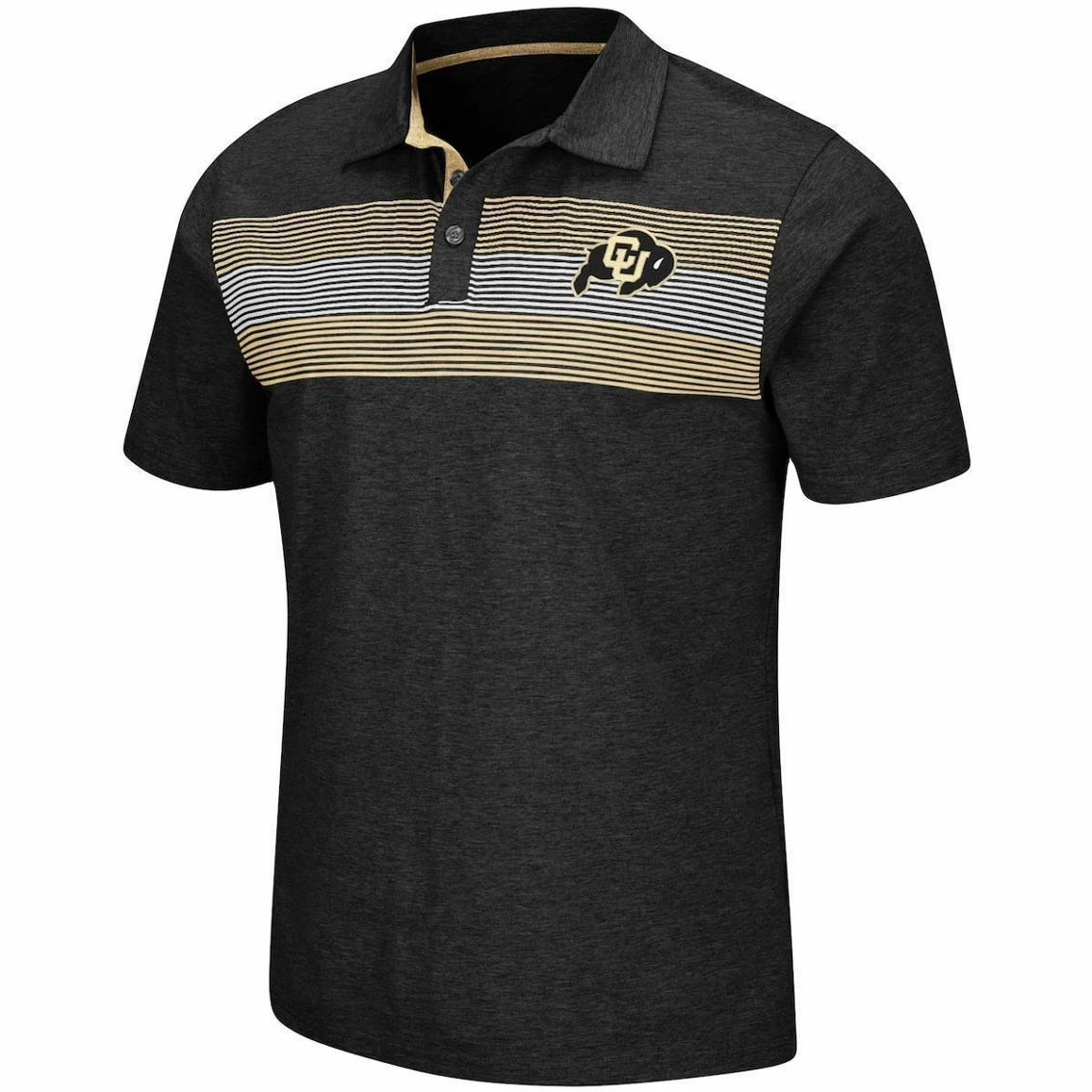 Colosseum Men's Black Colorado Buffaloes Logan Polo 3 Colosseum Men's Black Colorado Buffaloes Logan Polo - Image 3
