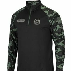 Colosseum Men's Black Colorado State Rams OHT Military Appreciation Take Flight Raglan Quarter-Zip Jacket -Pro Standard Shop DSCO1142290291 1007 ALT2