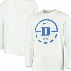 Nike Youth White Duke Blue Devils Basketball Legend Performance Long Sleeve T-Shirt