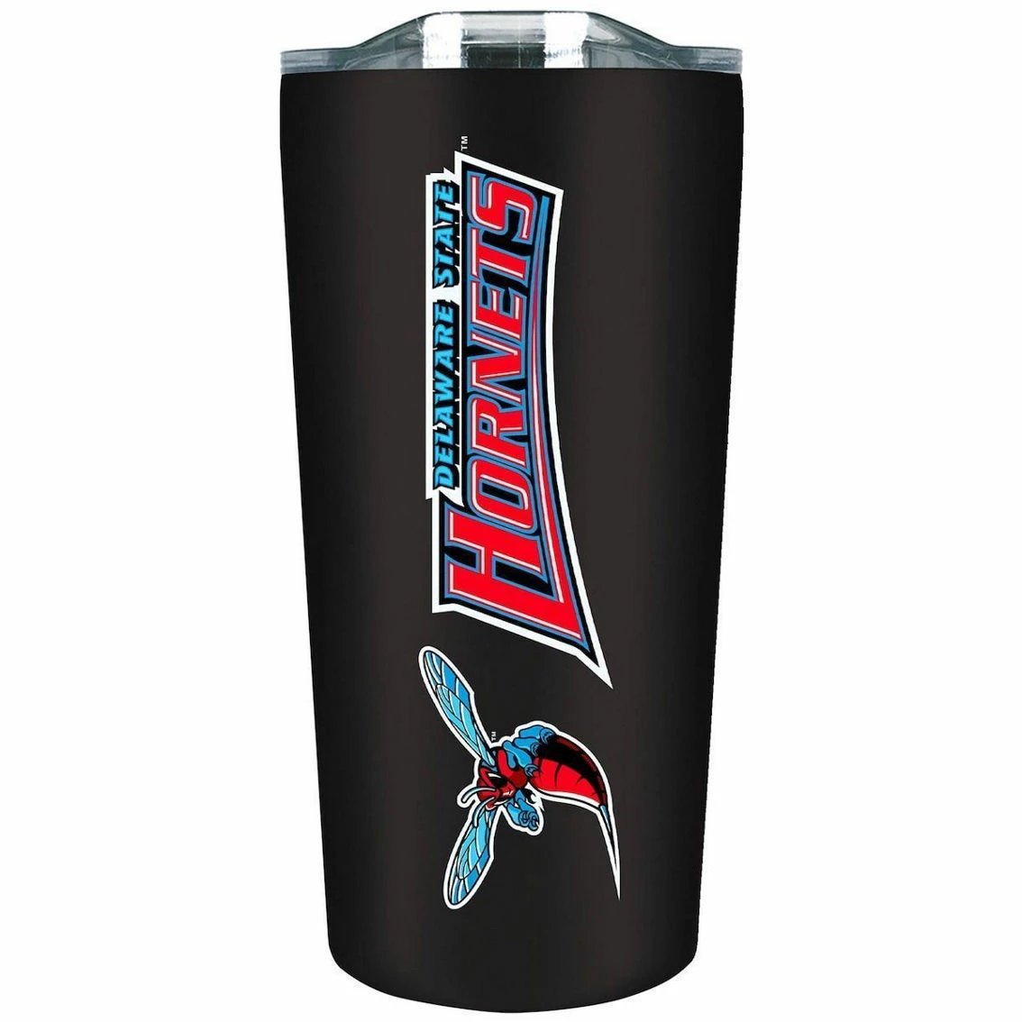 The Fanatic Group Delaware State Hornets 18oz. Stainless Steel Soft Touch Tumbler 1 The Fanatic Group Delaware State Hornets 18oz. Stainless Steel Soft Touch Tumbler