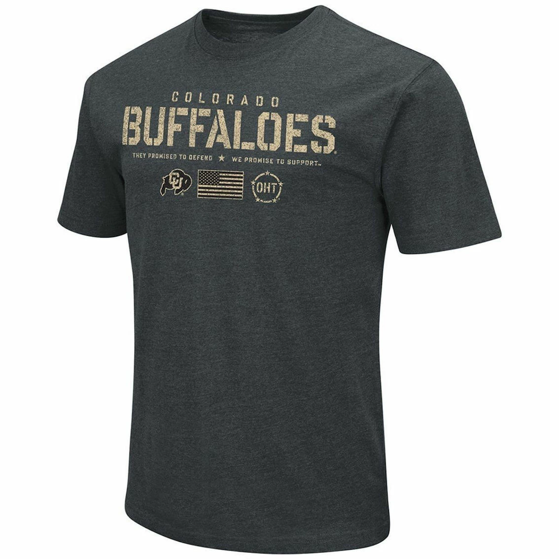 Colosseum Men's Heathered Black Colorado Buffaloes OHT Military Appreciation Flag 2.0 T-Shirt 3 Colosseum Men's Heathered Black Colorado Buffaloes OHT Military Appreciation Flag 2.0 T-Shirt - Image 3