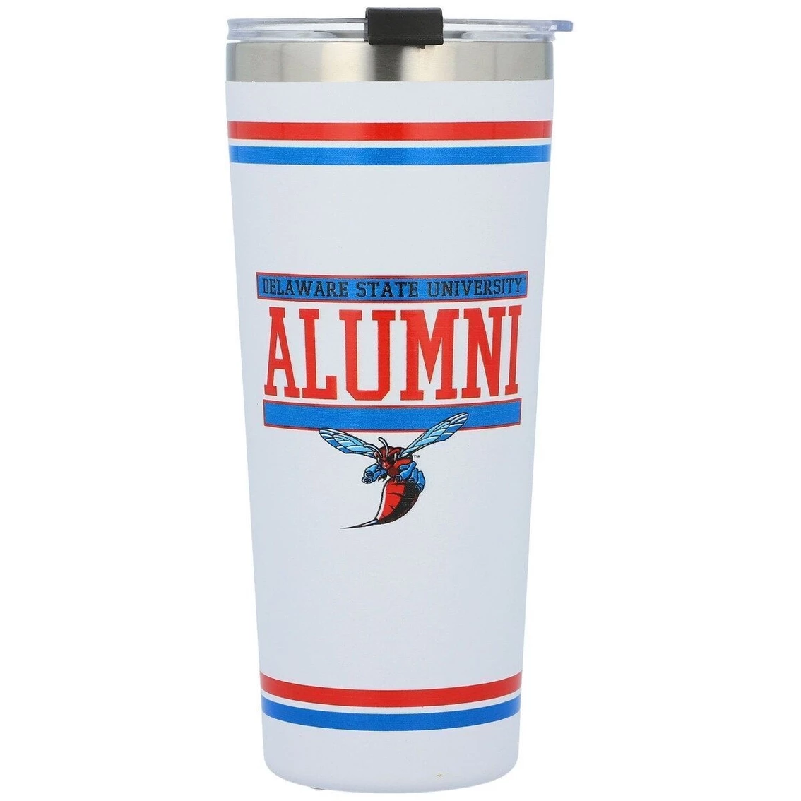 Indigo Falls Delaware State Hornets 24oz. Alumni Stainless Steel Tumbler 2 Indigo Falls Delaware State Hornets 24oz. Alumni Stainless Steel Tumbler - Image 2