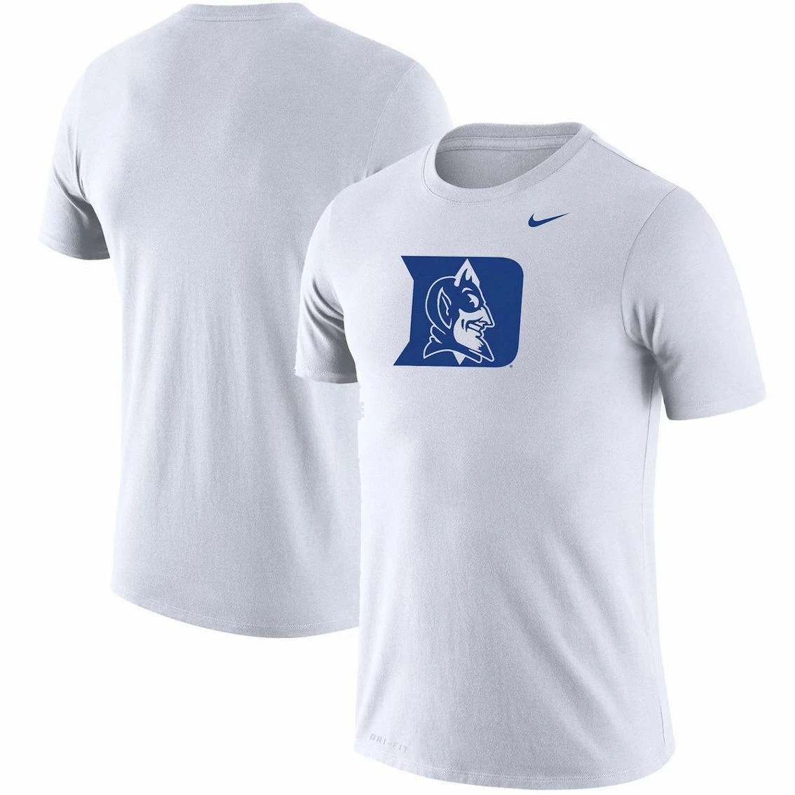 Nike Men's White Duke Blue Devils School Logo Legend Performance T-Shirt 2 Nike Men's White Duke Blue Devils School Logo Legend Performance T-Shirt - Image 2