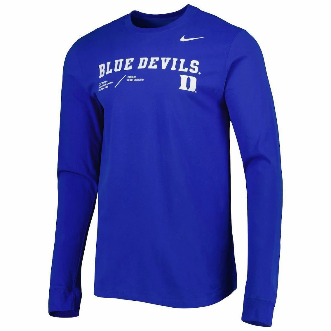 Nike Men's Royal Duke Blue Devils Team Practice Performance Long Sleeve T-Shirt 3 Nike Men's Royal Duke Blue Devils Team Practice Performance Long Sleeve T-Shirt - Image 3