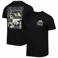 Image One Men's Black Colorado Buffaloes Vintage Through The Years 2-Hit T-Shirt