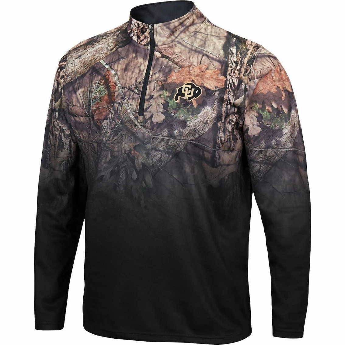 Colosseum Men's Black Colorado Buffaloes Mossy Oak Fleet II Quarter-Zip Jacket 3 Colosseum Men's Black Colorado Buffaloes Mossy Oak Fleet II Quarter-Zip Jacket - Image 3
