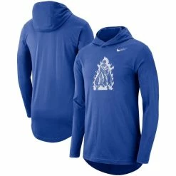 Nike Men's Royal Duke Blue Devils Performance Long Sleeve Hoodie Tri-Blend T-Shirt