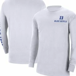Nike Men's White Duke Blue Devils Heritage Max 90 Long Sleeve T-Shirt