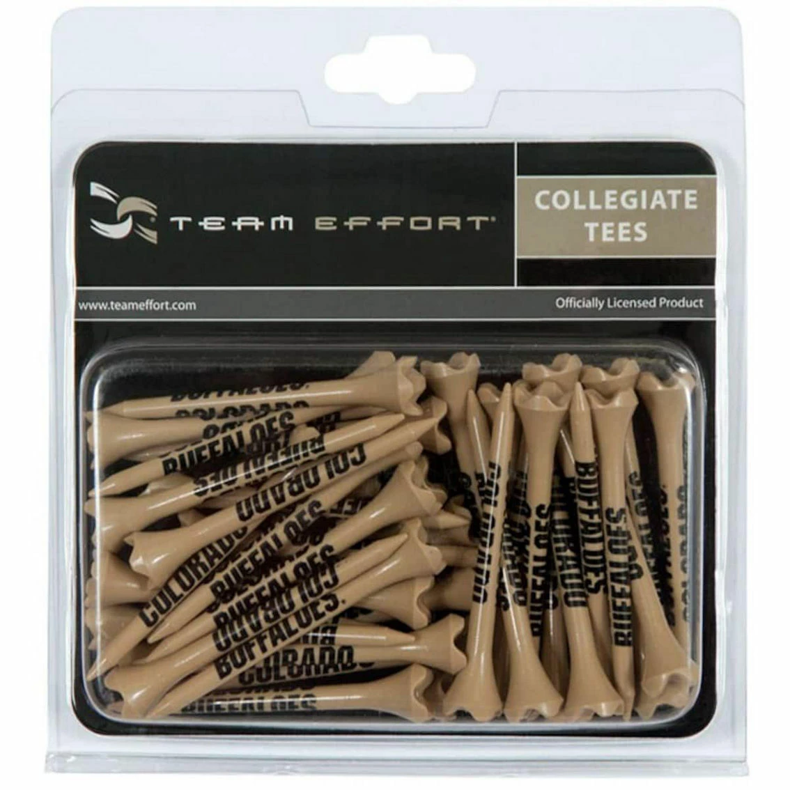 Team Effort Colorado Buffaloes 2.75" Tee Pack 3 Team Effort Colorado Buffaloes 2.75" Tee Pack - Image 3