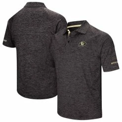Colosseum Men's Black Colorado Buffaloes Down Swing Polo