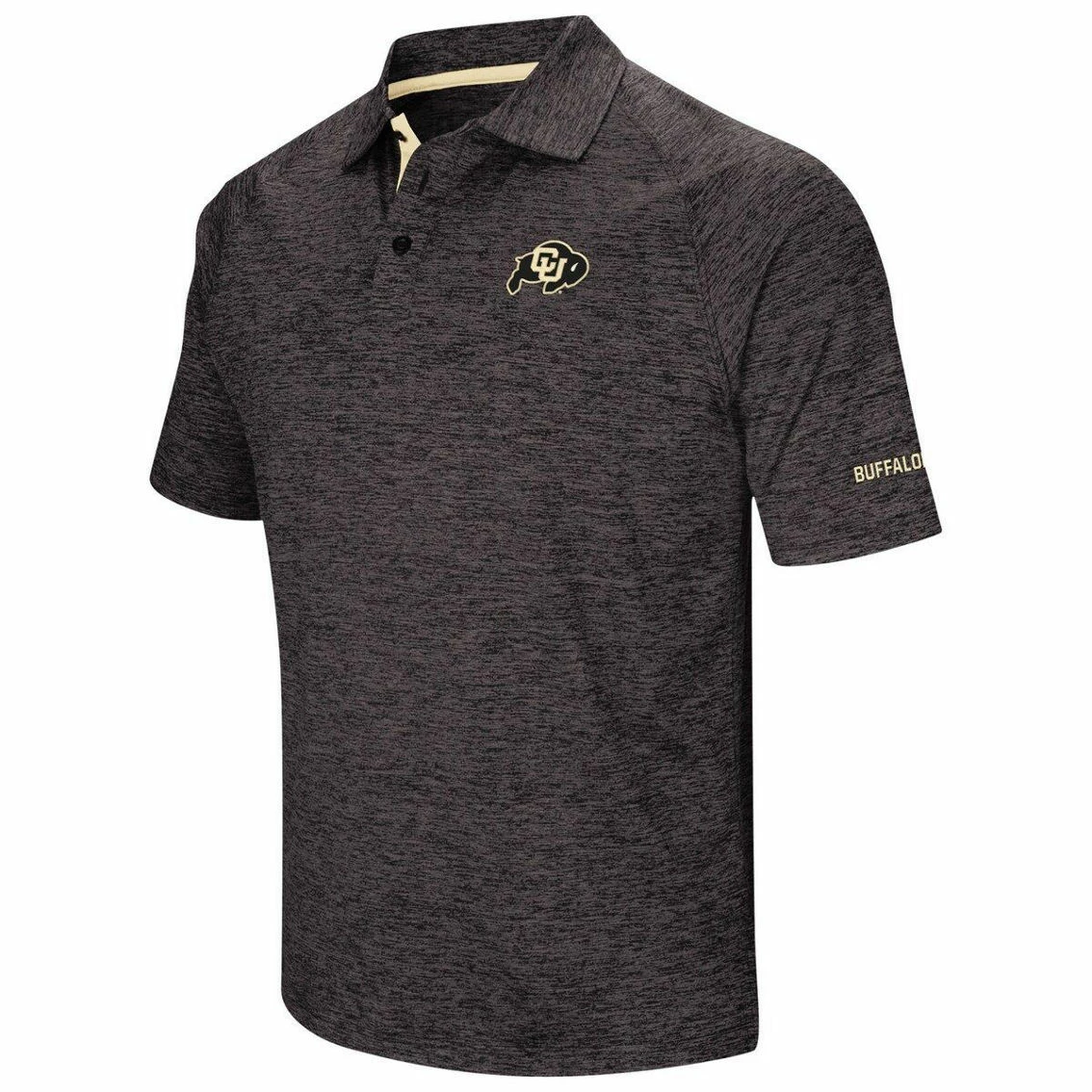 Colosseum Men's Black Colorado Buffaloes Down Swing Polo 3 Colosseum Men's Black Colorado Buffaloes Down Swing Polo - Image 3