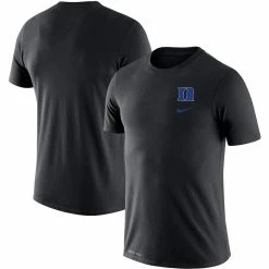 Nike Men's Black Duke Blue Devils Logo Stack Legend Performance T-Shirt