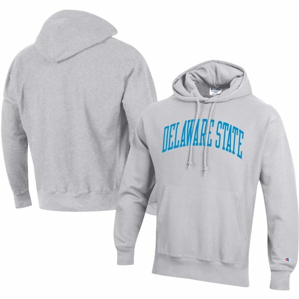 Champion Men's Gray Delaware State Hornets Tall Arch Pullover Hoodie 2 Champion Men's Gray Delaware State Hornets Tall Arch Pullover Hoodie - Image 2