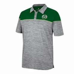 Colosseum Men's Heathered Gray/Green Colorado State Rams Birdie Polo -Pro Standard Shop DSCO1146288745 GREEGA ALT2