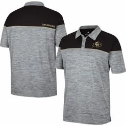 Colosseum Men's Heathered Gray/Black Colorado Buffaloes Birdie Polo
