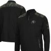 Men's Colosseum Black Colorado Buffaloes OHT Military Appreciation Commo Fleece Quarter-Zip Jacket
