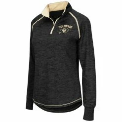 Colosseum Women's Black Colorado Buffaloes Bikram 1/4 Zip Long Sleeve Jacket